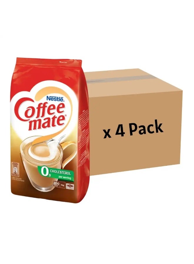 Nestle Coffee Mate Coffee Creamer Powder Zero Cholesterol- 4pcs of 1kg Bulk Pack (Please Note That Delivery Will Be Done Within 2-4 Days)